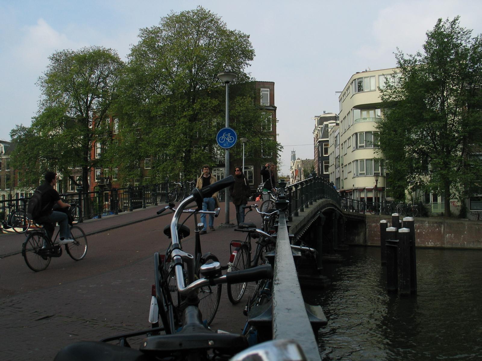 Bikes on a bridge