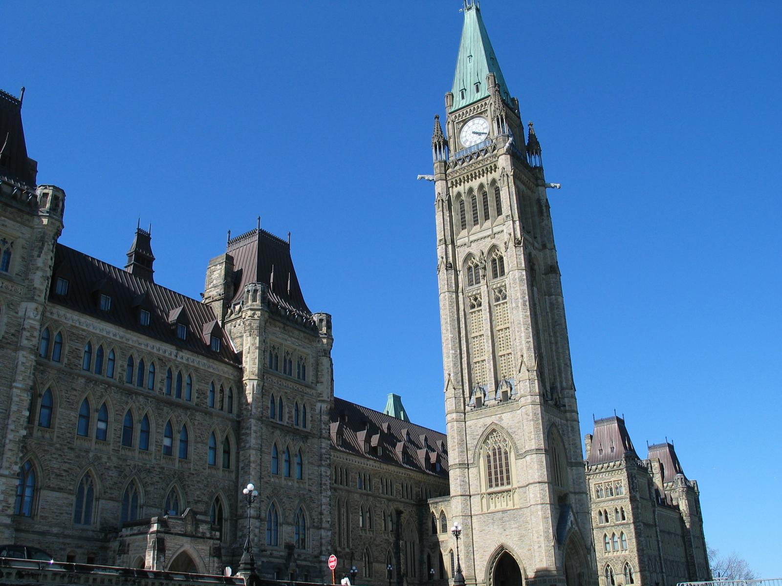 a pretty angle on the peace tower