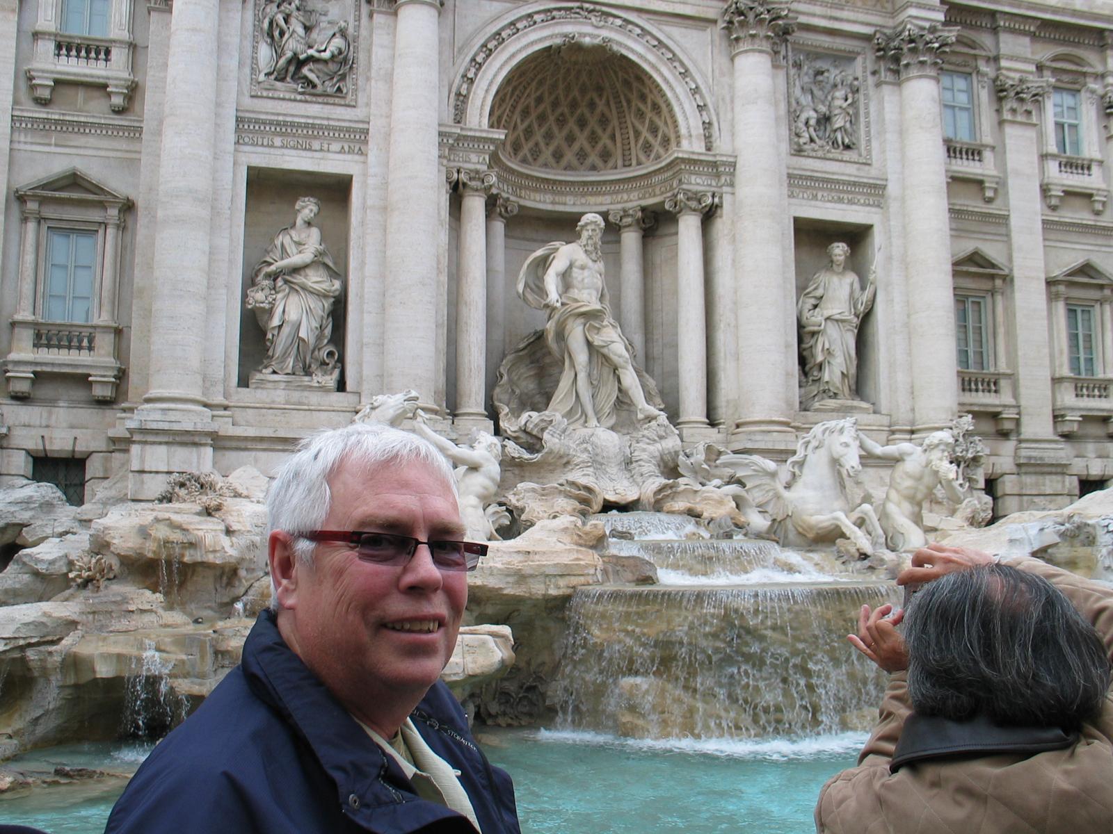 Dad at the Trevi Fountain