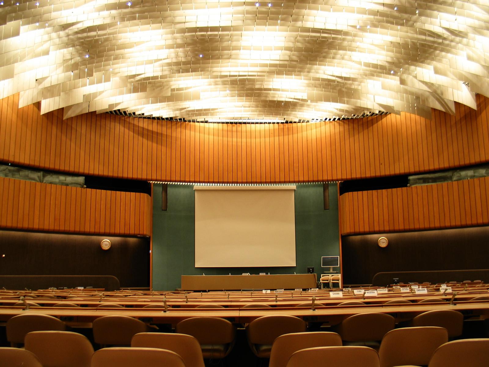 A meeting room in the UN