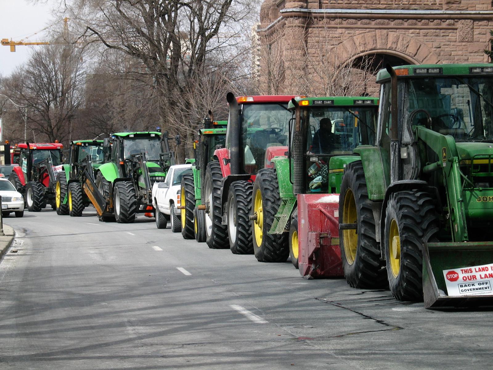 All the Tractors All Lined Up