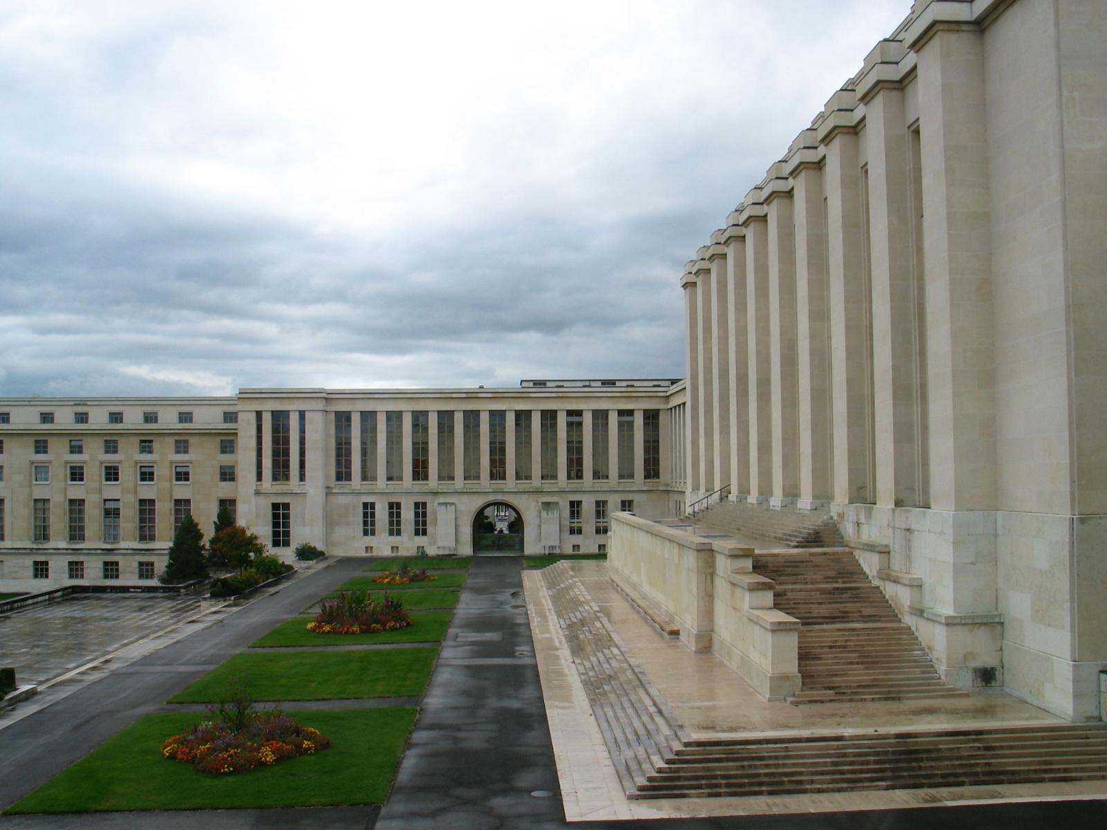 The back entrance to the old League of Nations building