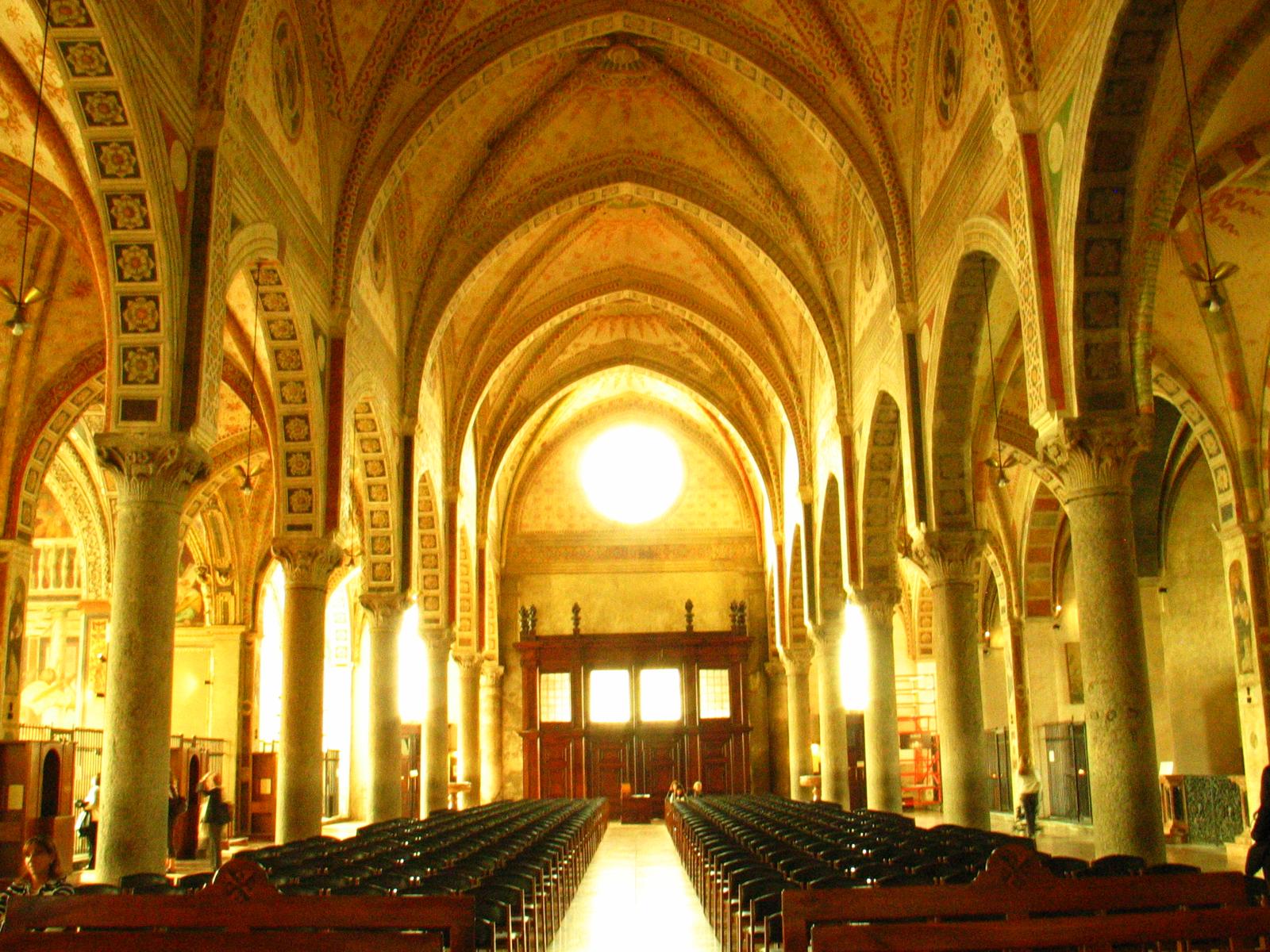 Inside a church