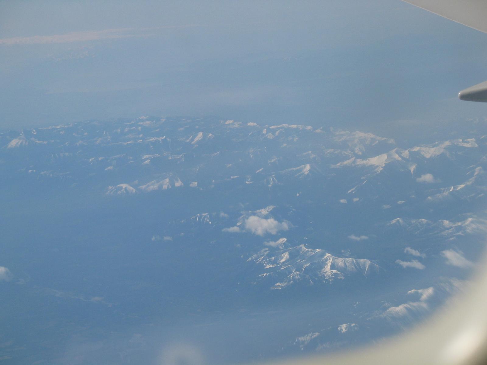 the rockies from the plane