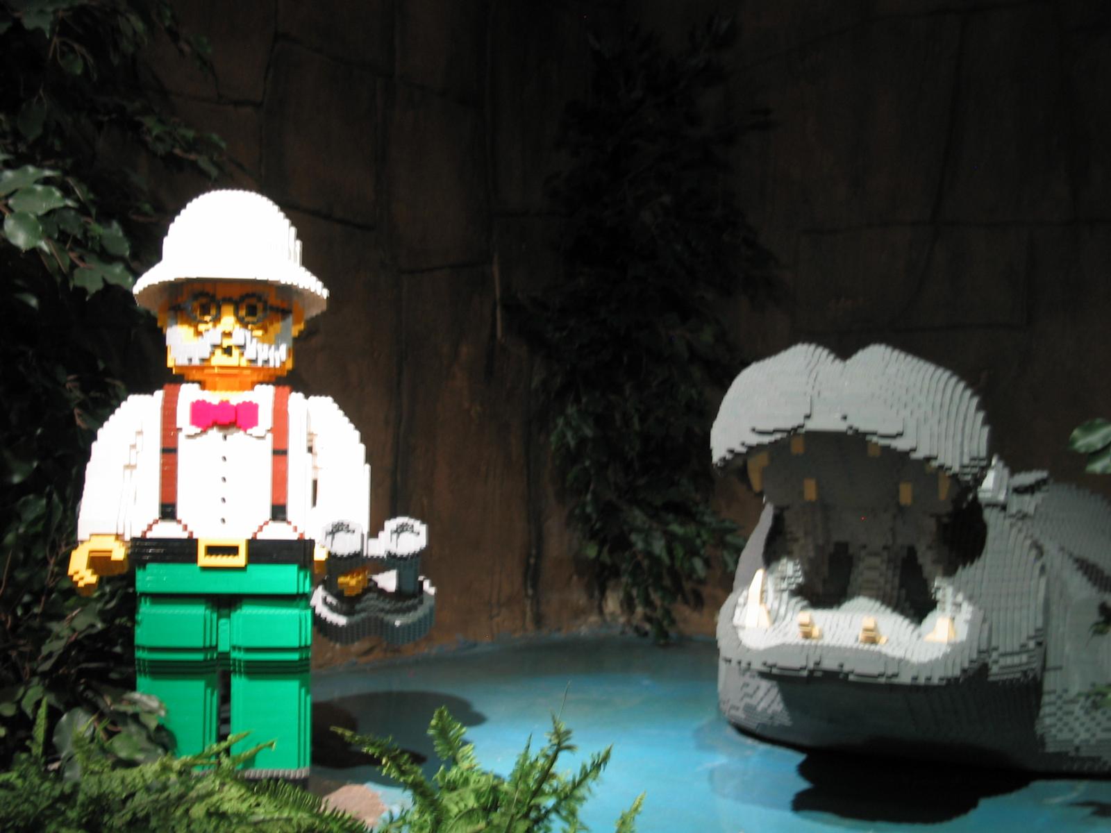 Lego man and Hippo