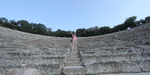 Christina at the Epidaurus Theatre
