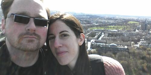 Me and Christina atop the Salisbury Crags
