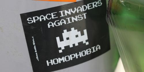 Space Invaders against homophobia