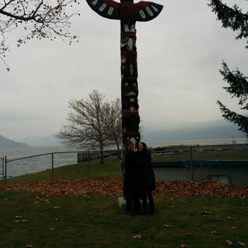Christina and Me in front of a totem pole