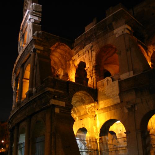 The Coliseum at night