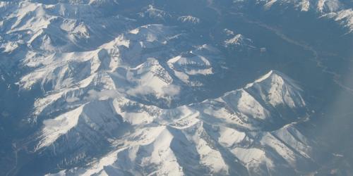 the rockies from the plane