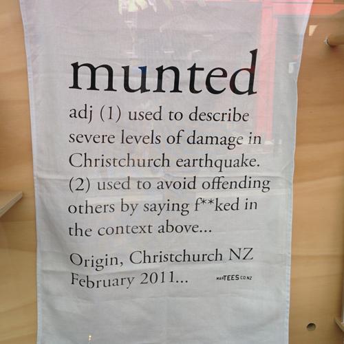 "munted"