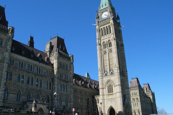 a pretty angle on the peace tower