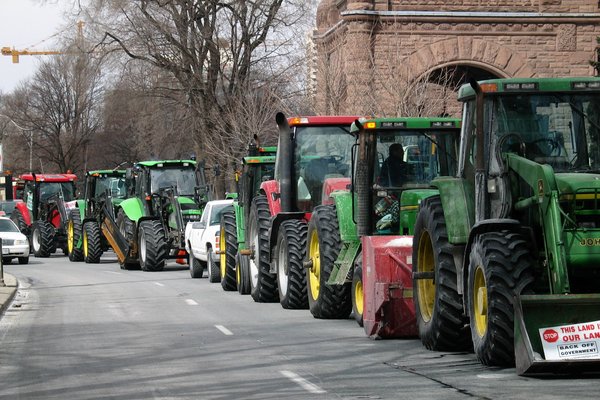 All the Tractors All Lined Up