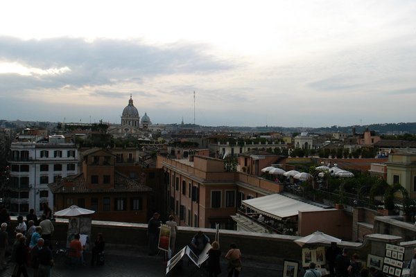 The View from the top of the Spanish Steps