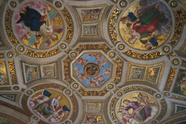 A ceiling in the Vatican museum