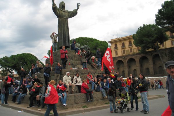 A Communist rally on the streets of Rome