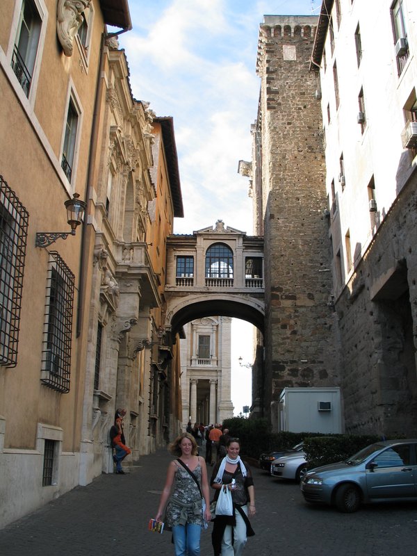 A street near the ruins