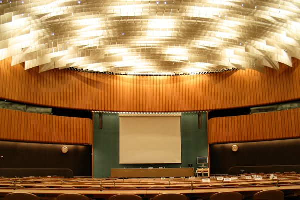 A meeting room in the UN