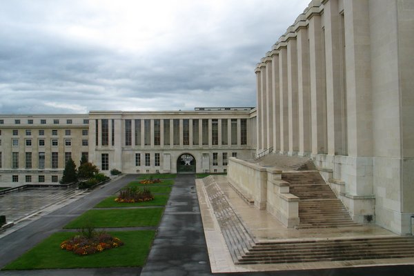 The back entrance to the old League of Nations building