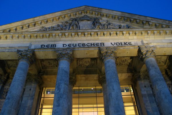 The Reichstag entrance
