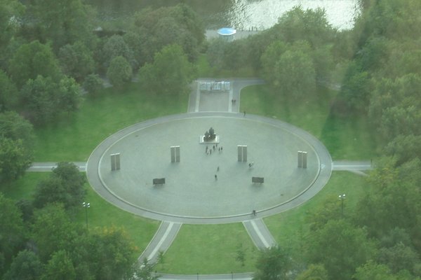 The Marx/Engles monument from the Fernsehturm