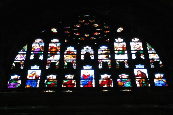 Stained glass in the Duomo