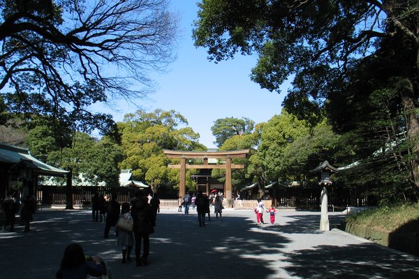 The entrance to the Meiji Shrine