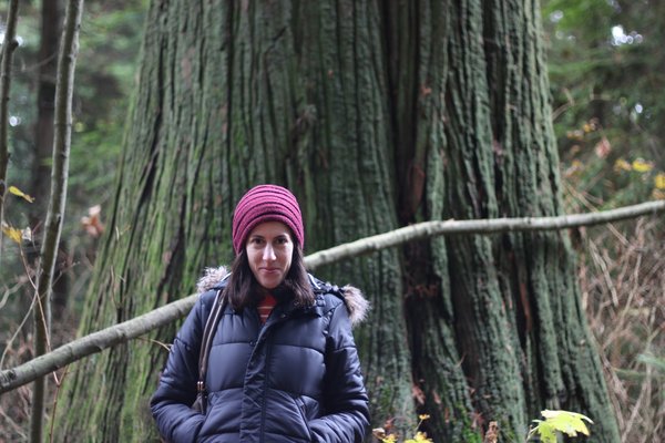 Christina in front of a Great Big Tree