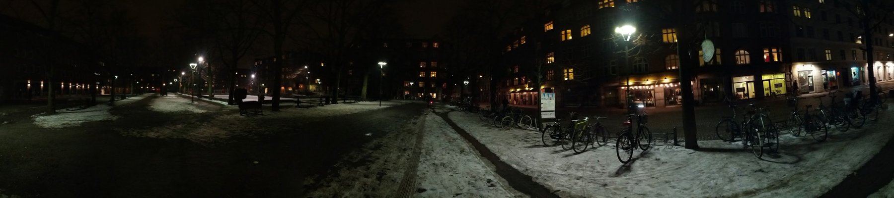 A Public Square at Night