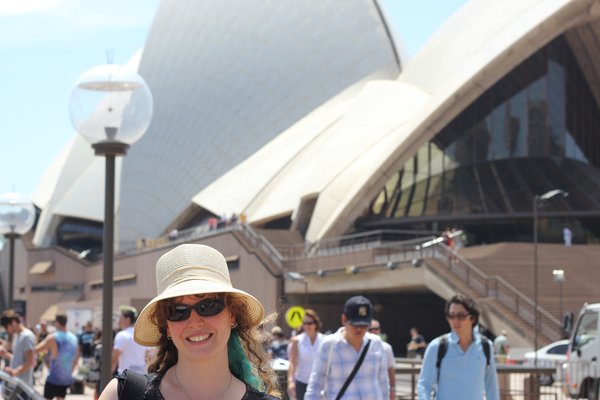 Stephanie in front of the Opera House