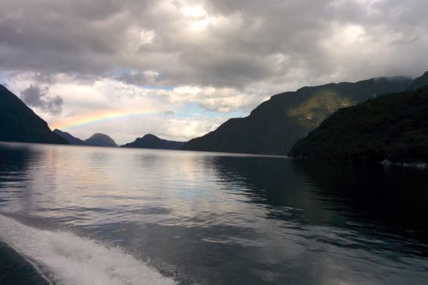 Rainbow over Doubtful Sound