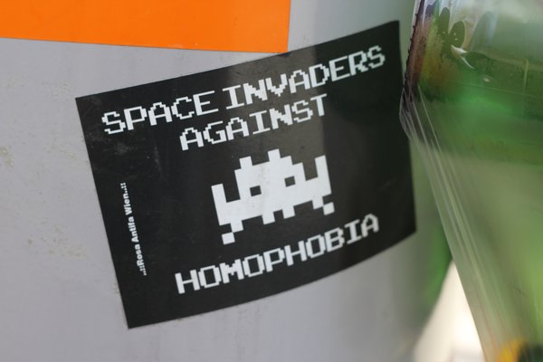 Space Invaders against homophobia