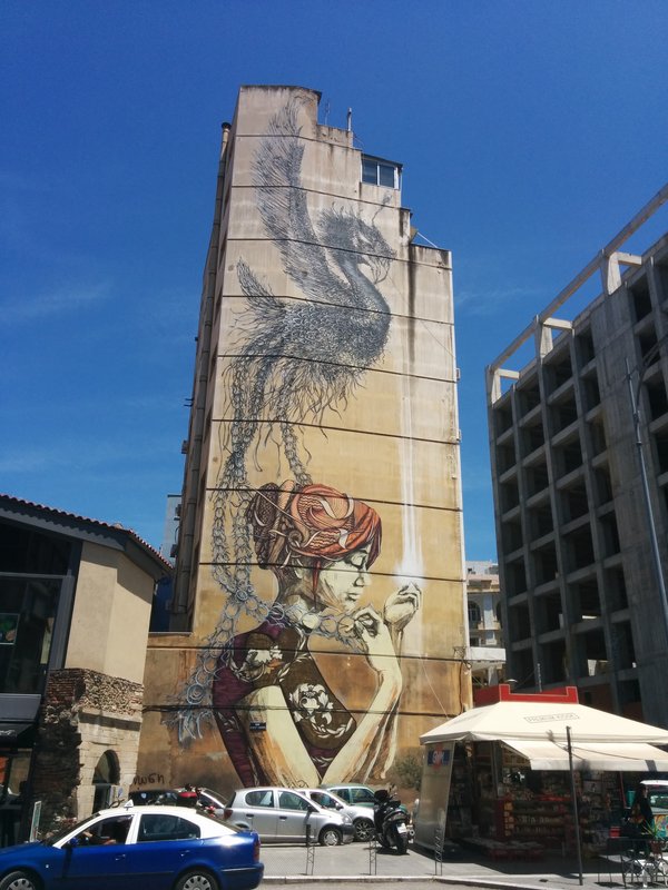 A gorgeous mural on the side of a building