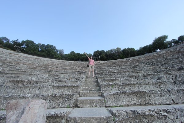Christina at the Epidaurus Theatre