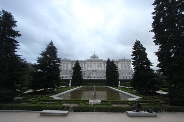 The royal palace from the gardens