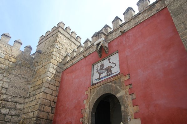 The gate to the Royal Alcázar of Seville