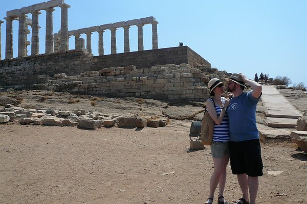 Christina & Me at the Temple of Poseidon