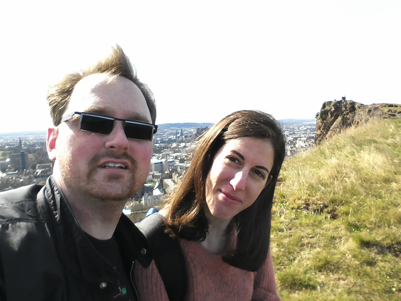Me and Christina atop the Salisbury Crags