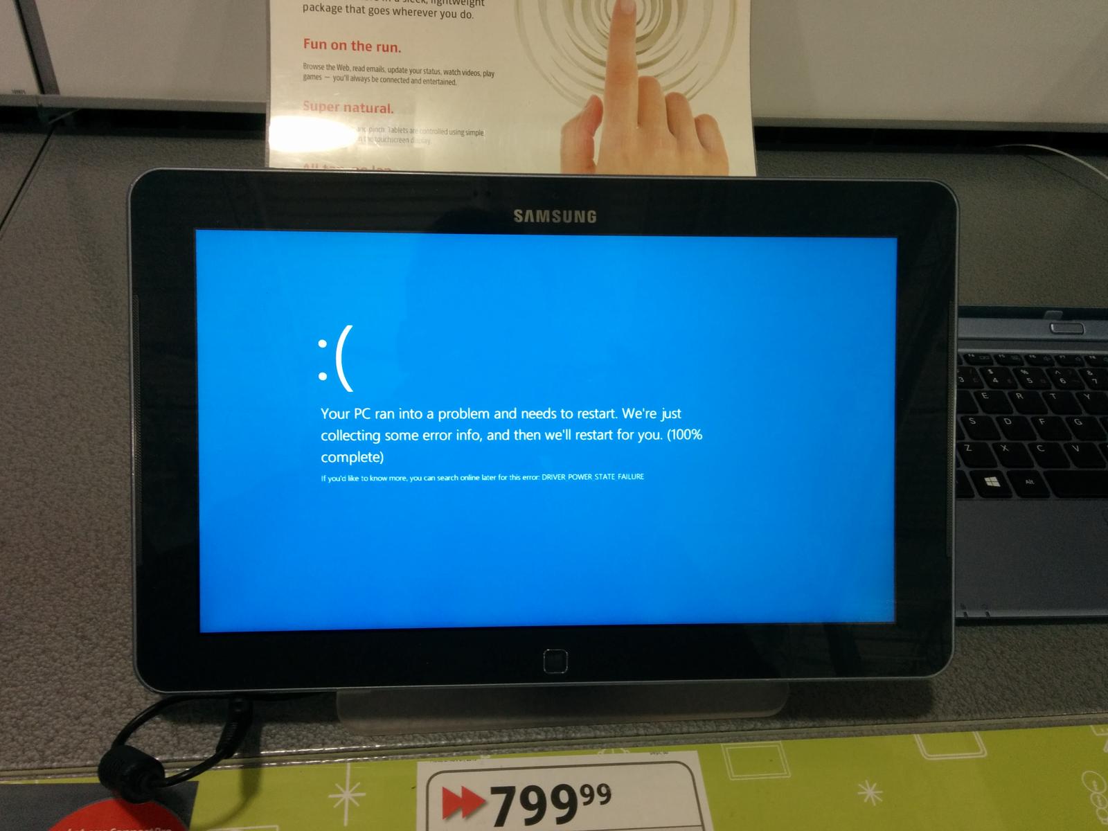 Microsoft just can't escape that Blue Screen of Death