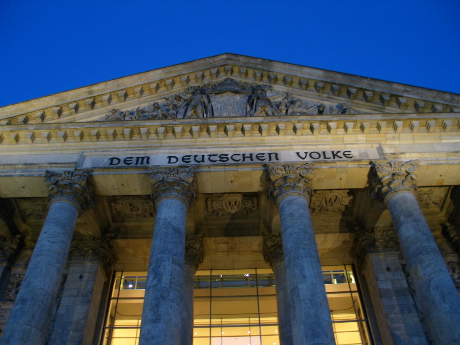 The Reichstag entrance