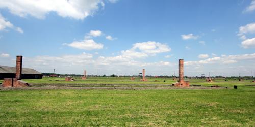Remains of Birkenau barracks