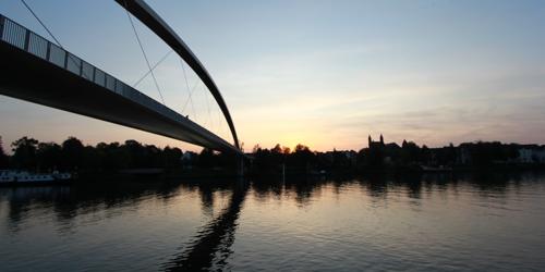 From beneath a Maastricht bridge