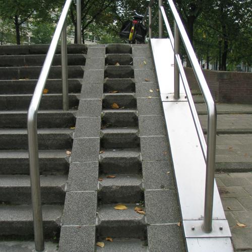 Bike ramps on stairs
