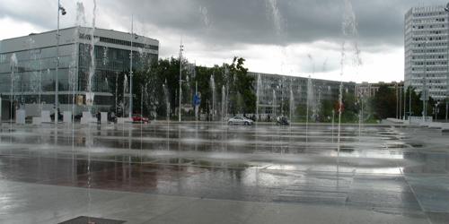 Fountains in front of the UN