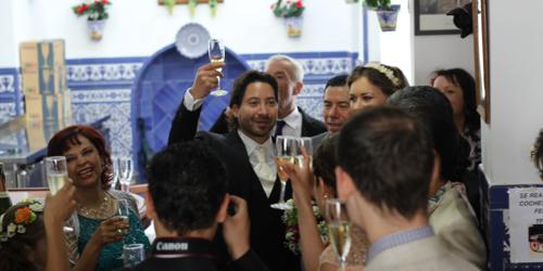 Gerardo raises a toast