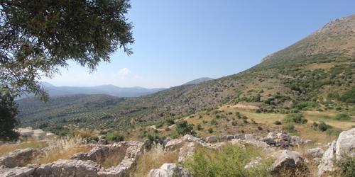 The view from what's left of Mycenae