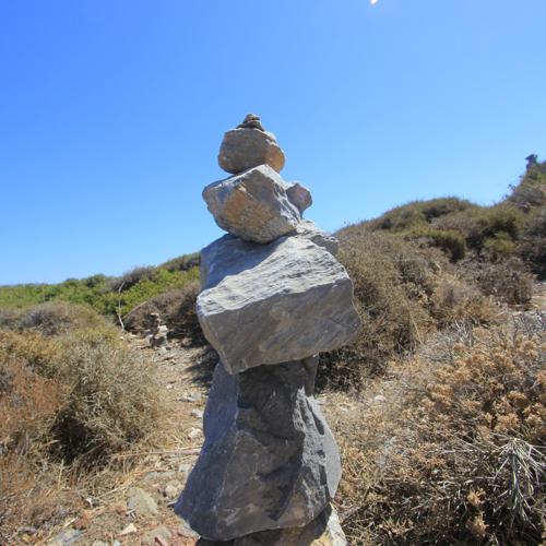 Stacked rocks at Homer's Tomb