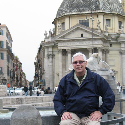 Dad at Piazza Popoli