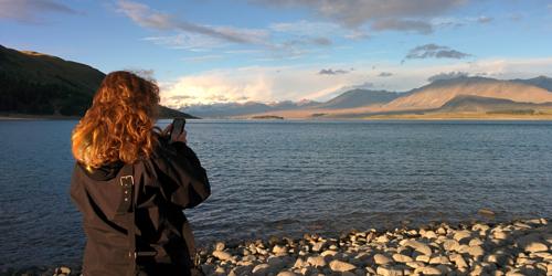 Stephanie, Lake Tekapo, and a Sunset